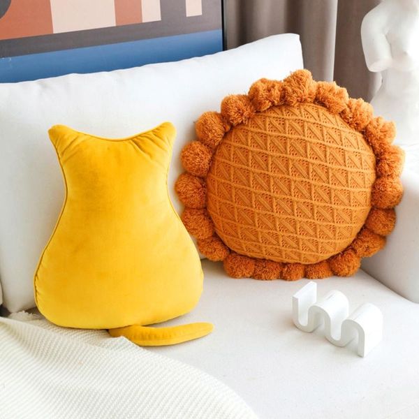 pillow lovely cat sofa bedside backrest plush cushion decorative soft nap kids room decor 
pillow lovely cat sofa bedside backrest plush cushion decorative soft nap kids room decor