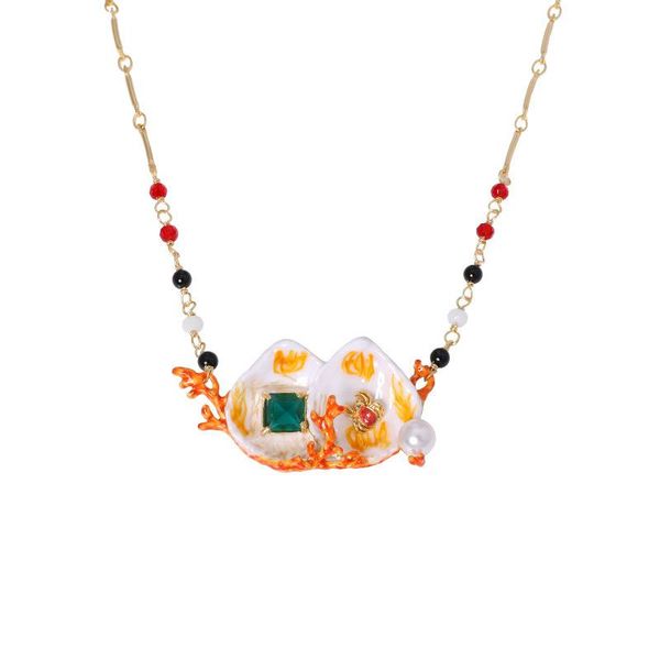 chains alien marine life series shell pearl coral short clavicle chain necklace female accessories, Silver
chains alien marine life series shell pearl coral short clavicle chain necklace female accessories, Silver