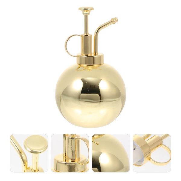 watering equipments 1pc hand press pot garden sprinkling can durable sprinkle kettle golden