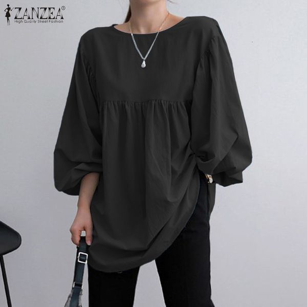 women's polos zanzea women office long puff sleeve blouse elegant blusa femininas back buttons plain loose shirts casual solid top, White
women's polos zanzea women office long puff sleeve blouse elegant blusa femininas back buttons plain loose shirts casual solid top, White