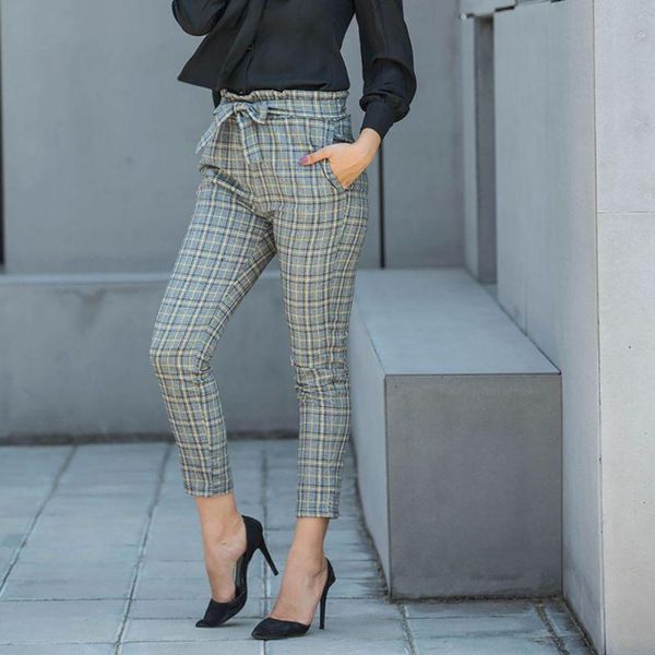 women's pants & capris fashion vintage gray grid casual women trousers female streetwear summer, Black;white
women's pants & capris fashion vintage gray grid casual women trousers female streetwear summer, Black;white