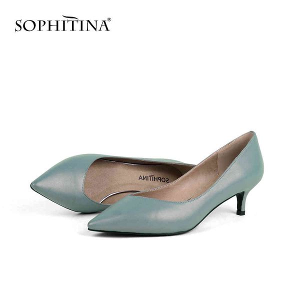 sophitina solid color pumps genuine leather pointed toe shallow casual thin heels concise elegant shoes basic fresh pumps pc146 210513, Black
sophitina solid color pumps genuine leather pointed toe shallow casual thin heels concise elegant shoes basic fresh pumps pc146 210513, Black