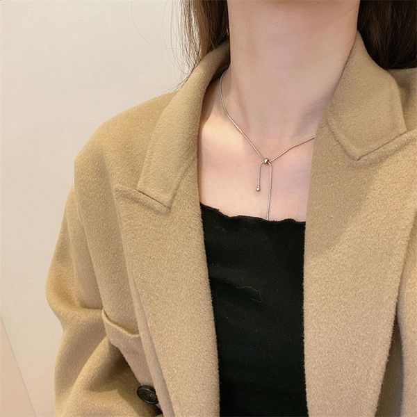 pendant necklaces simple fashion design necklace round bead adjustable temperament for women charm choker jewelry goth, Silver
pendant necklaces simple fashion design necklace round bead adjustable temperament for women charm choker jewelry goth, Silver