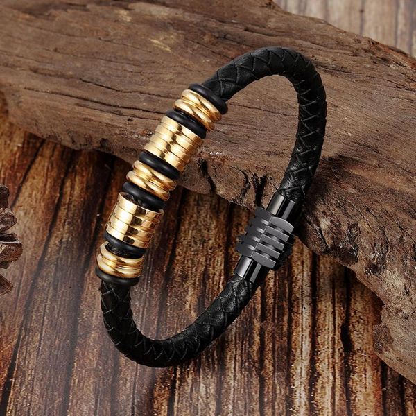 charm bracelets vintage men jewelry braided leather rope bracelet black magnetic buckle punk male wrist band pulsera hombre, Golden;silver
charm bracelets vintage men jewelry braided leather rope bracelet black magnetic buckle punk male wrist band pulsera hombre, Golden;silver