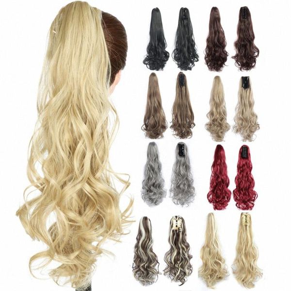 synthetic wigs ponytail claw long wavy pony tail fake hair piece for women heat resistant black brown blond color 22 inch
synthetic wigs ponytail claw long wavy pony tail fake hair piece for women heat resistant black brown blond color 22 inch