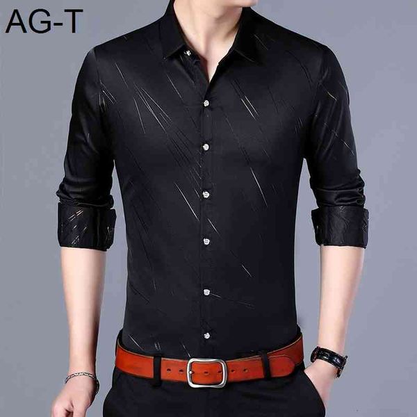men's dress shirs young middle-aged spring and autumn long sleeve thin non iron business slim printed cardigan lapel inch shirt, White;black
men's dress shirs young middle-aged spring and autumn long sleeve thin non iron business slim printed cardigan lapel inch shirt, White;black
