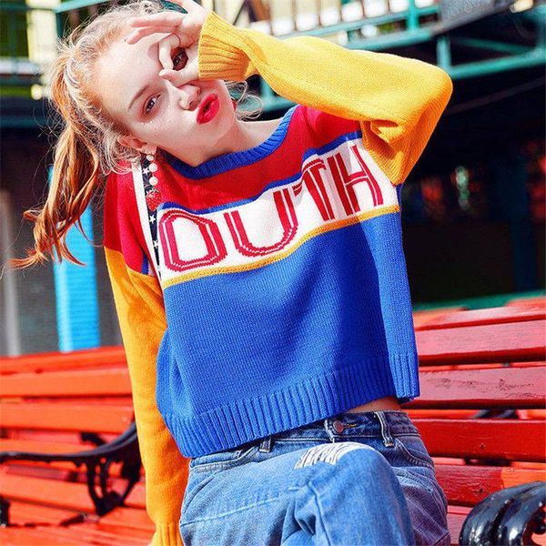 women's sweaters autumn winter women sweater o-neck knitted jumper loose casual warm femme streetwear letter print female, White;black
women's sweaters autumn winter women sweater o-neck knitted jumper loose casual warm femme streetwear letter print female, White;black
