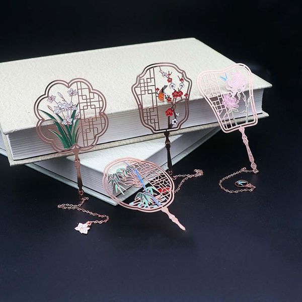 bookmark chinese style fan plum orchid bamboo chrysanthemum metal rose gold crafts book marker stationery creative gifts
bookmark chinese style fan plum orchid bamboo chrysanthemum metal rose gold crafts book marker stationery creative gifts