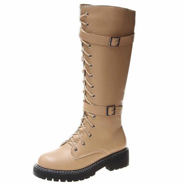 boots 2021 autumn lace-up knee-high women's fashion beige thick-soled leather shoes winter large size 35-43, Black
boots 2021 autumn lace-up knee-high women's fashion beige thick-soled leather shoes winter large size 35-43, Black