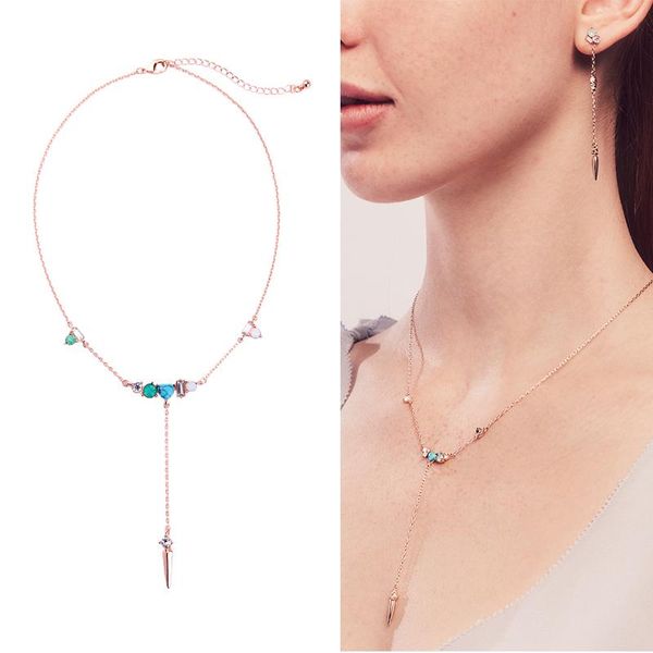 pendant necklaces rose gold color blue synthetic stone rivet necklace simple women vintage jewelry wholesale accessories, Silver
pendant necklaces rose gold color blue synthetic stone rivet necklace simple women vintage jewelry wholesale accessories, Silver