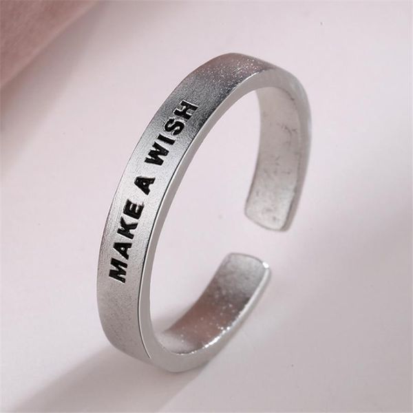drop simple elegant women finger ring letters make a wish vintage punk twisted tibetan silver matte rings present cluster, Golden;silver
drop simple elegant women finger ring letters make a wish vintage punk twisted tibetan silver matte rings present cluster, Golden;silver