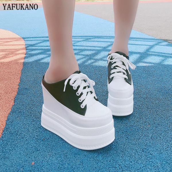 13cm super high heels wedges women slippers muffin thick sole white sneakers platform increase casual slides semi, Black
13cm super high heels wedges women slippers muffin thick sole white sneakers platform increase casual slides semi, Black