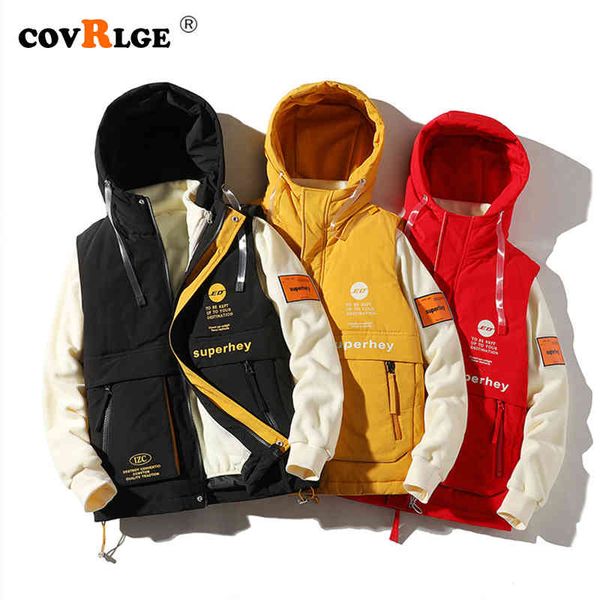 covrlge winter hooded new style men's sleeveless down jacket 80 velvet/down two-piece vest warm coat mwy029, Black
covrlge winter hooded new style men's sleeveless down jacket 80 velvet/down two-piece vest warm coat mwy029, Black