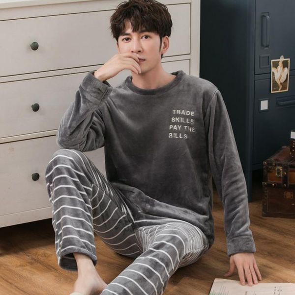 winter thick warm flannel pajama set casual long sleeve coral veet sleepwear suit men loungewear homewear clothes, Black;brown
winter thick warm flannel pajama set casual long sleeve coral veet sleepwear suit men loungewear homewear clothes, Black;brown