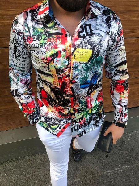 men's casual shirts autumn long sleeve print shirt men lapel neck loose button up blouse breathable streetwear sexy, White;black
men's casual shirts autumn long sleeve print shirt men lapel neck loose button up blouse breathable streetwear sexy, White;black