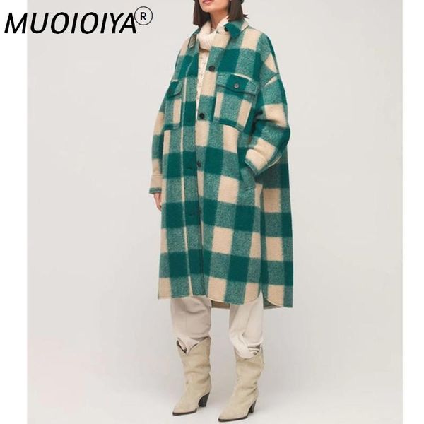 women's wool & blends back women woolen mid-length coat 2021 winter single-breasted ladies plaid long sleeve outwear with double pocke, Black
women's wool & blends back women woolen mid-length coat 2021 winter single-breasted ladies plaid long sleeve outwear with double pocke, Black