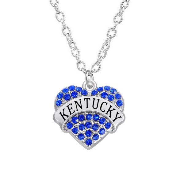 one piece a lot drop fashion crystal stone kentucky name charms link chain necklaces pendant, Silver
one piece a lot drop fashion crystal stone kentucky name charms link chain necklaces pendant, Silver