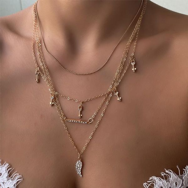 chokers temperament wing crystal pendant necklace for woman gold color arrow clavicle chain multi-layers wedding jewelry, Golden;silver
chokers temperament wing crystal pendant necklace for woman gold color arrow clavicle chain multi-layers wedding jewelry, Golden;silver