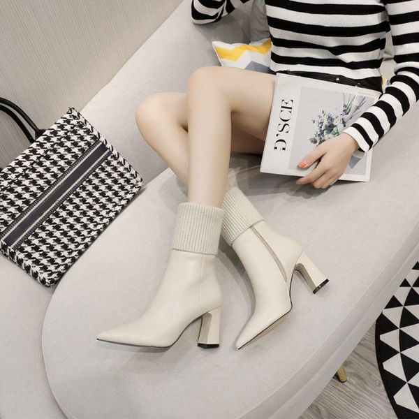 boots women's shoes 2021 first layer cowhide ladies high-heeled fashion all-match square heel single 35-40, Black
boots women's shoes 2021 first layer cowhide ladies high-heeled fashion all-match square heel single 35-40, Black