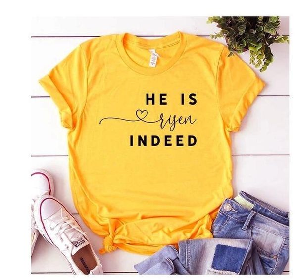 women's t-shirt 100% cotton t shirt he is risen indeed letter print women short sleeve o neck loose tshirt summer causal tee, White
women's t-shirt 100% cotton t shirt he is risen indeed letter print women short sleeve o neck loose tshirt summer causal tee, White
