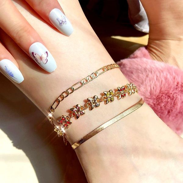 anklets 3pcs/set bohemian crystal butterfly anklet for women gold color multilayer foot chain 2021 beach sandal set jewelry, Red;blue
anklets 3pcs/set bohemian crystal butterfly anklet for women gold color multilayer foot chain 2021 beach sandal set jewelry, Red;blue