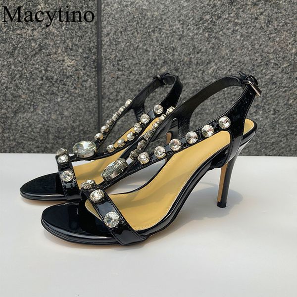 sandals summer ladies rhinestone high-heeled sandals metal decorative stiletto fashion party a6u0, Black
sandals summer ladies rhinestone high-heeled sandals metal decorative stiletto fashion party a6u0, Black