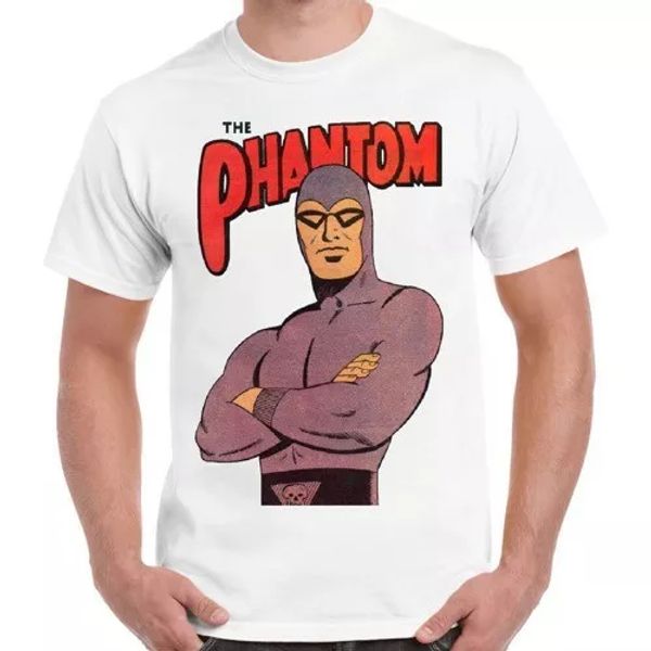 the phantom comics fictional bangalla superhero retro t shirt 1527, White;black
the phantom comics fictional bangalla superhero retro t shirt 1527, White;black