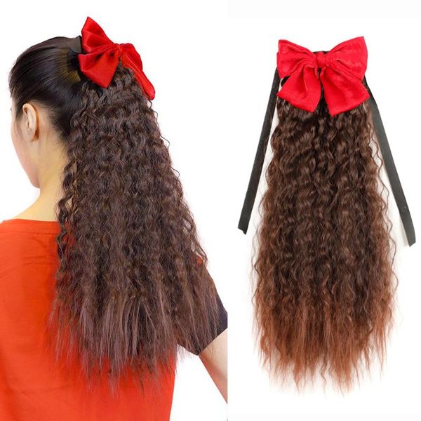 synthetic wigs beiyufei long curly clip in tail false hair ponytail with hairpiece pony black brown headwear
synthetic wigs beiyufei long curly clip in tail false hair ponytail with hairpiece pony black brown headwear