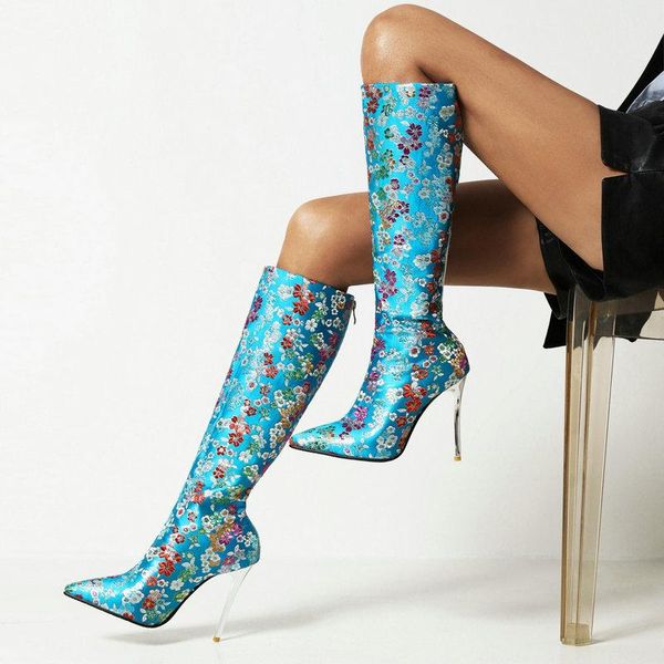 boots aiweiyi metal heel stiletto super high heels knee pointed toe embroidered fashion women's thigh, Black
boots aiweiyi metal heel stiletto super high heels knee pointed toe embroidered fashion women's thigh, Black