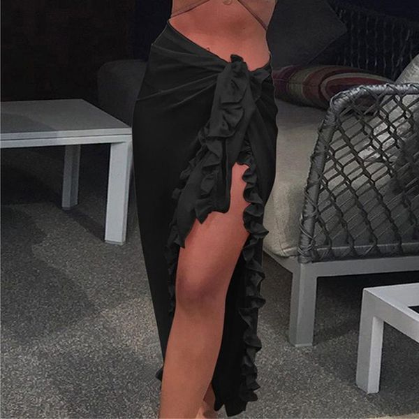 skirts women irregular beach casual skirt cover up ruffles sarong fashion solid chiffon womens sexy, Black
skirts women irregular beach casual skirt cover up ruffles sarong fashion solid chiffon womens sexy, Black