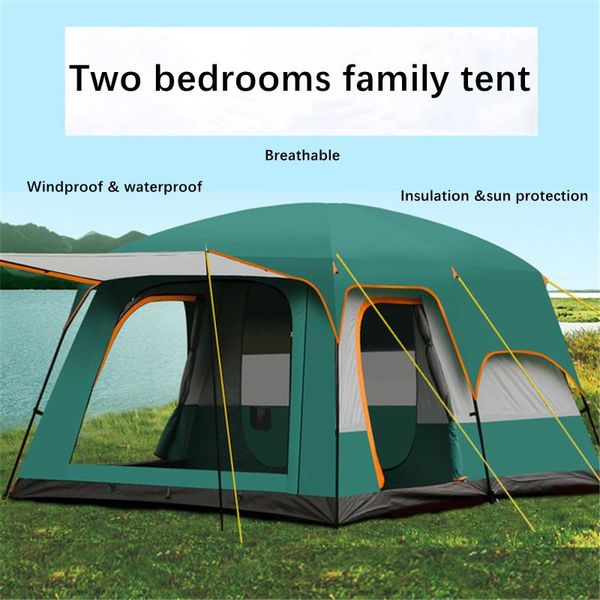 tents and shelters two bedroom tent outdoor big space camping double-decker oversized 5-8 people rainproof waterproof family 2021
tents and shelters two bedroom tent outdoor big space camping double-decker oversized 5-8 people rainproof waterproof family 2021