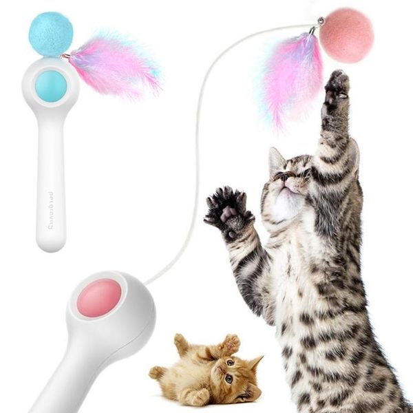 cat toys pet kitten automatic retractable teaser feather ball catnip interactive toy
cat toys pet kitten automatic retractable teaser feather ball catnip interactive toy