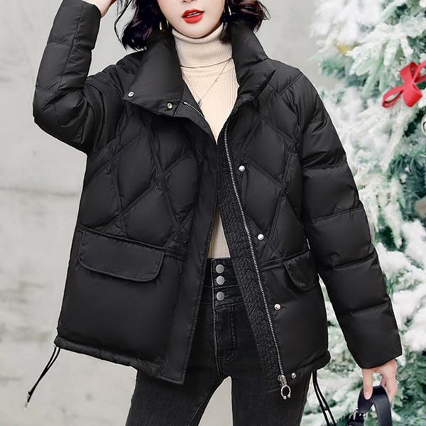 women's down & parkas ailegogo winter women thick warm 90% white duck short coat casual female stand collar jacket lady snow outwear, Black
women's down & parkas ailegogo winter women thick warm 90% white duck short coat casual female stand collar jacket lady snow outwear, Black