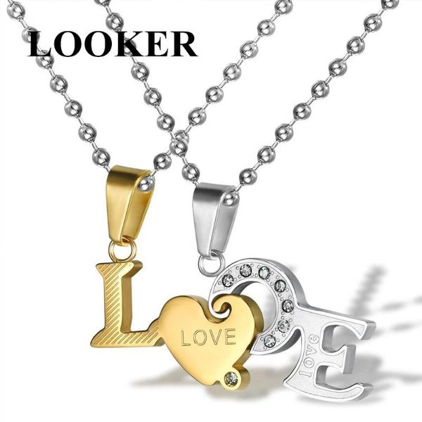 pendant necklaces looker stainless steel chain men necklace love letter couple jewelry lovers and romantic gift, Silver
pendant necklaces looker stainless steel chain men necklace love letter couple jewelry lovers and romantic gift, Silver