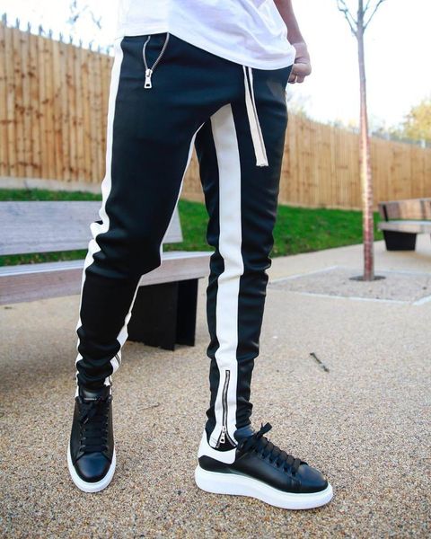 fall/winter mens pants 2021 color matching pocket zipper men's casual fitness trousers side stripe zippered sports, Black
fall/winter mens pants 2021 color matching pocket zipper men's casual fitness trousers side stripe zippered sports, Black