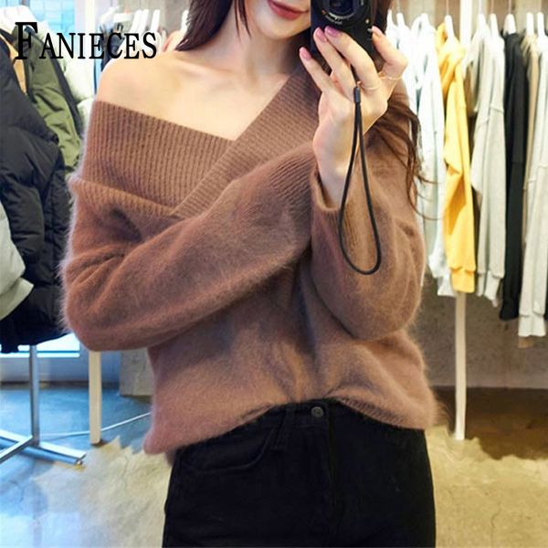 sweater women korean fashion casual v-neck off-shoulder knit pullover streetwear female ropa mujer 210520, White;black
sweater women korean fashion casual v-neck off-shoulder knit pullover streetwear female ropa mujer 210520, White;black