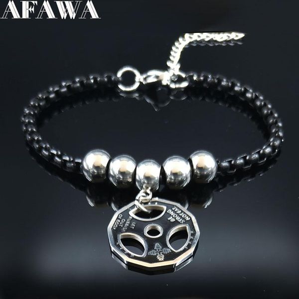 link, chain dumbbell stainless steel bracelet for women/men sport black color charm jewelry pulseras hombre b18481
link, chain dumbbell stainless steel bracelet for women/men sport black color charm jewelry pulseras hombre b18481