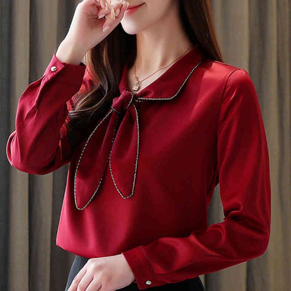 fashion woman blouses bow collar office women long sleeve chiffon blouse blusa feminina womens and blouses c451 210426, White
fashion woman blouses bow collar office women long sleeve chiffon blouse blusa feminina womens and blouses c451 210426, White