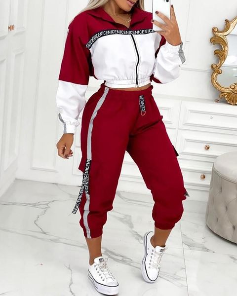 women's two piece pants set trousers 2-piece letter tape zip front hooded & cargo trouser, White
women's two piece pants set trousers 2-piece letter tape zip front hooded & cargo trouser, White
