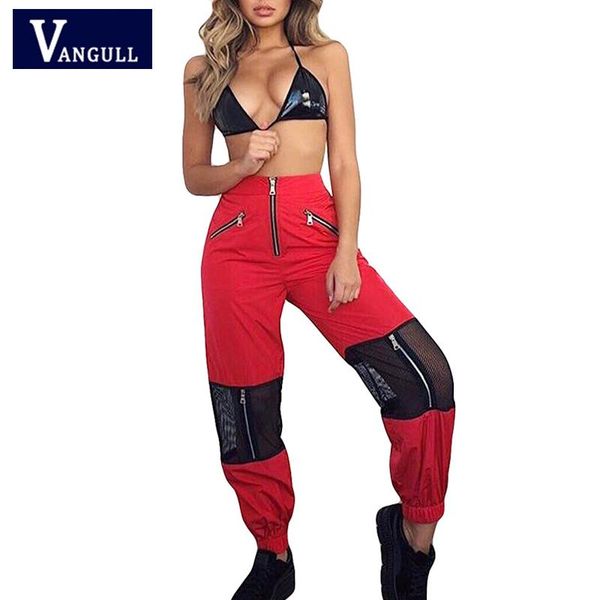 women's pants & capris vangull 2021 spring summer fashion women stitching cargo mesh perspective zipper pocket trousers sports long, Black;white
women's pants & capris vangull 2021 spring summer fashion women stitching cargo mesh perspective zipper pocket trousers sports long, Black;white
