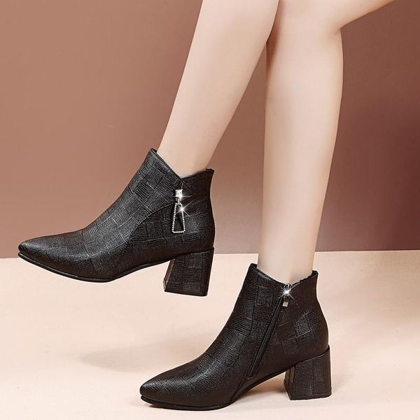 boots chic brown black pu leather ankle women autumn winter pointed toe zipper shoes woman fashion high heels 6cm botas mujer
boots chic brown black pu leather ankle women autumn winter pointed toe zipper shoes woman fashion high heels 6cm botas mujer