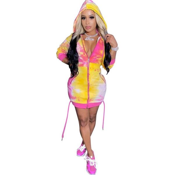 hip hop hoodies dress women autumn winter fashion colorful tie dye print sportswear zipper drawstring pockets casual dresses, Black;gray
hip hop hoodies dress women autumn winter fashion colorful tie dye print sportswear zipper drawstring pockets casual dresses, Black;gray