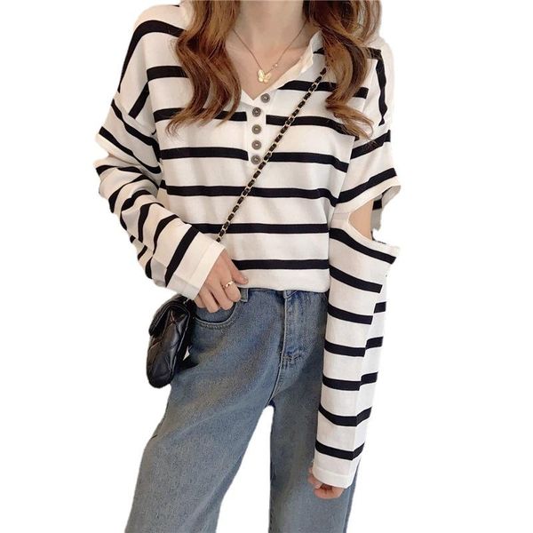 men's sweaters 2021 autumn loose and versatile long sleeved women's sweater vintage, White;black
men's sweaters 2021 autumn loose and versatile long sleeved women's sweater vintage, White;black