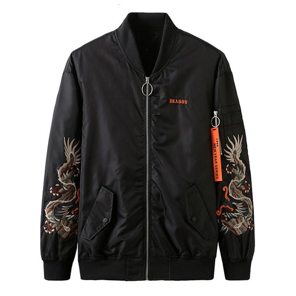 jacket p chao brand men's 2021 spring and autumn personalized national style feilong embroidery flight baseball black, Black;brown
jacket p chao brand men's 2021 spring and autumn personalized national style feilong embroidery flight baseball black, Black;brown