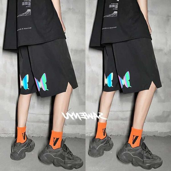 men's pants summer 5-point shorts trend loose reflective butterfly beach, Black
men's pants summer 5-point shorts trend loose reflective butterfly beach, Black