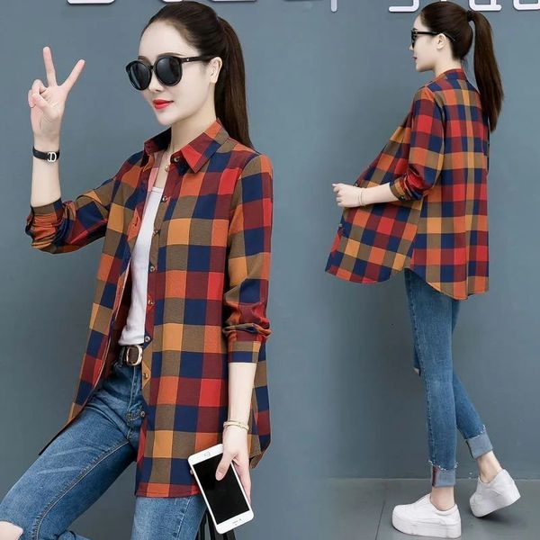 women's blouses & shirts long sleeve plaid shirt feminine, spring and summer, korean version of loose retro, mid-length sunscreen, White
women's blouses & shirts long sleeve plaid shirt feminine, spring and summer, korean version of loose retro, mid-length sunscreen, White