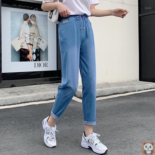 thin lyocell jeans women's high waist slimming cropped harem pants loose & capris, Black;white
thin lyocell jeans women's high waist slimming cropped harem pants loose & capris, Black;white