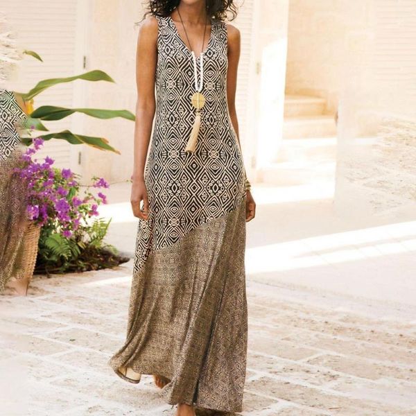 casual dresses 2021 summer geometric print long party dress spring elegant v-neck maxi women sleeveless loose a-line, Black;gray
casual dresses 2021 summer geometric print long party dress spring elegant v-neck maxi women sleeveless loose a-line, Black;gray