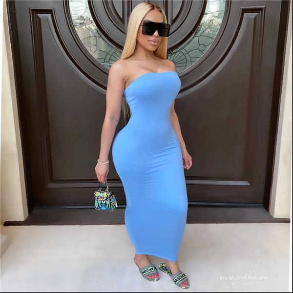 womens dresses women tube long dress summer fashion solid color off shoulder skinny hip good quality, Black;gray
womens dresses women tube long dress summer fashion solid color off shoulder skinny hip good quality, Black;gray