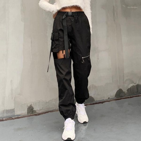 women's pants & capris ladies woman vintage long trousers hollow punk workwear belt buckle high waist zipper casual loose #t4g, Black;white
women's pants & capris ladies woman vintage long trousers hollow punk workwear belt buckle high waist zipper casual loose #t4g, Black;white